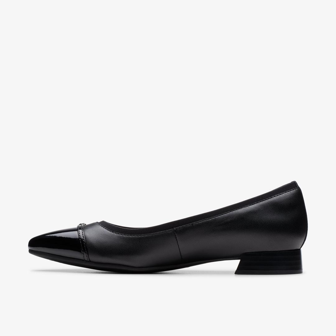 Womens Natalyn Dk Black Leather Slip-Ons - Image 3