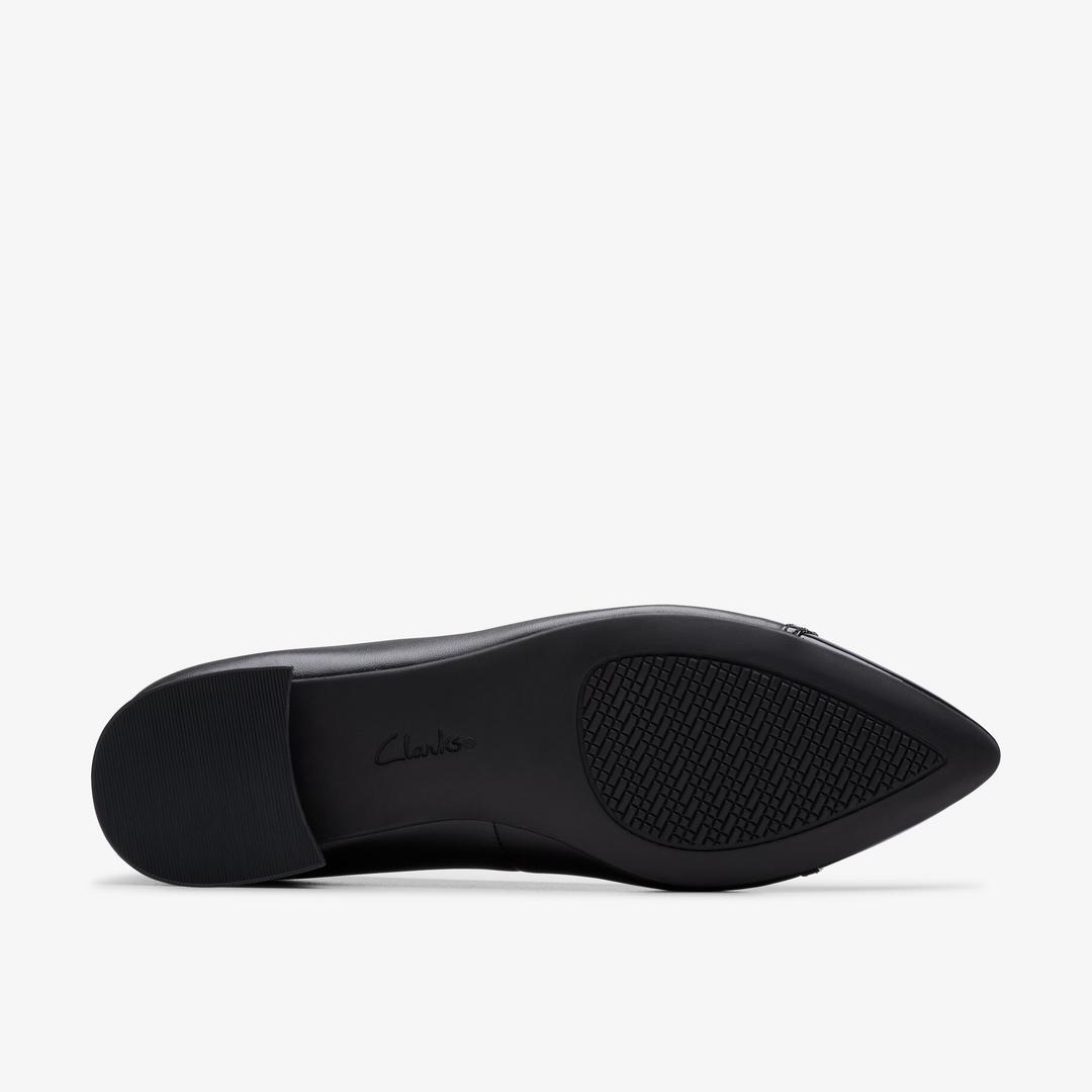 Womens Natalyn Dk Black Leather Slip-Ons - Image 4