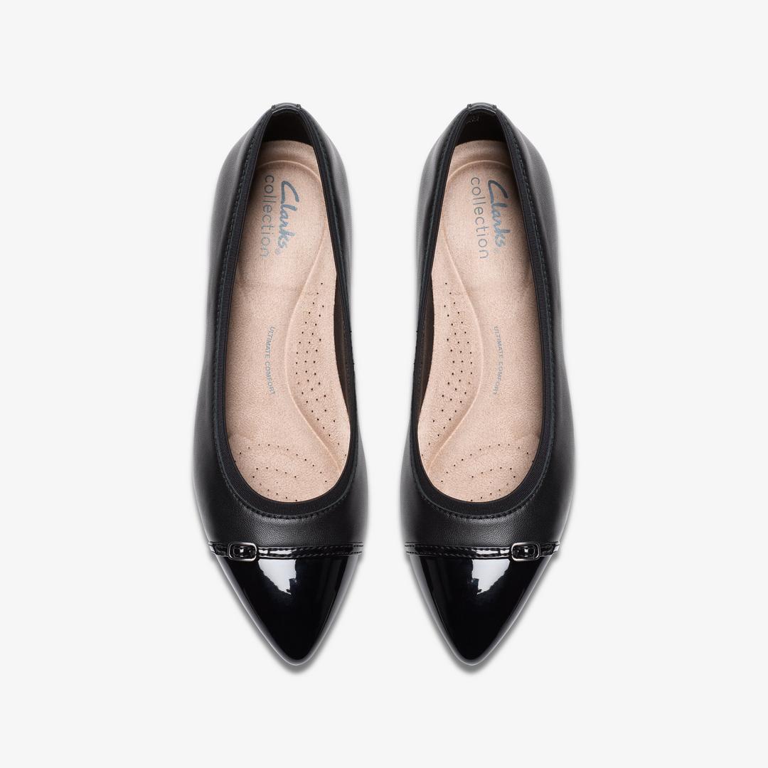 Womens Natalyn Dk Black Leather Slip-Ons - Image 7