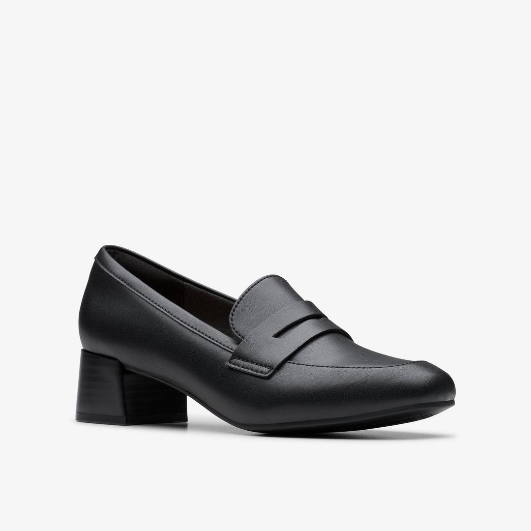 Womens Iridessa Sky Black Leather Loafers - Image 4