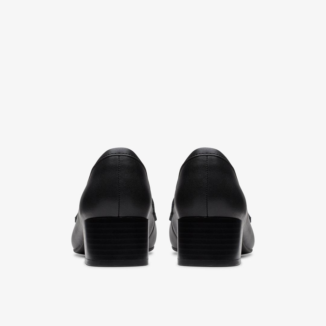 Womens Iridessa Sky Black Leather Loafers - Image 5