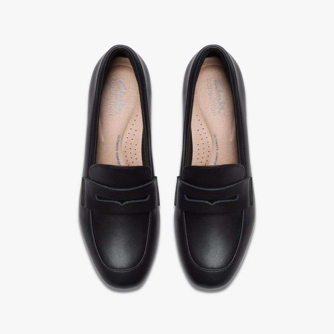 Womens Iridessa Sky Black Leather Loafers - Image 6