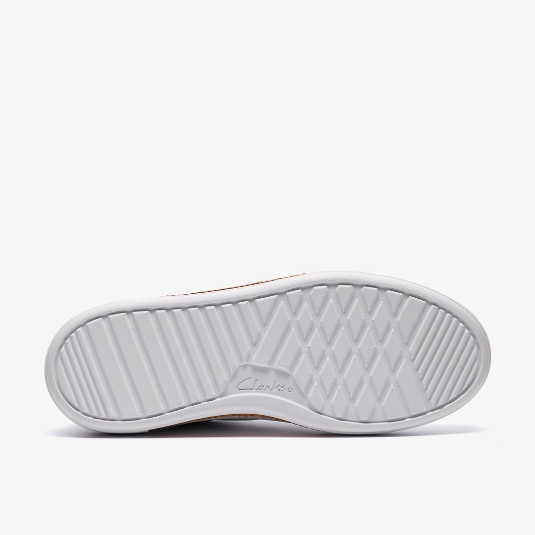 Womens Hollyrose Zip White Leather Sneakers - Image 4