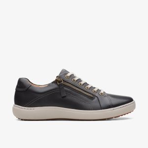Women's Nalle Lace Black Leather Sneakers