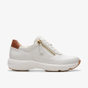 Women's Tivoli Zip Off White Leather Sneakers