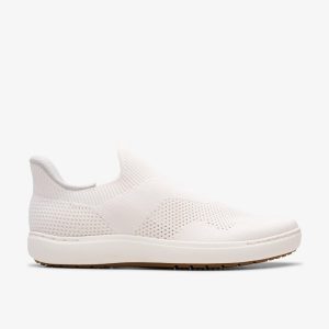 Women's Nalle Step White Knit Slip-Ons