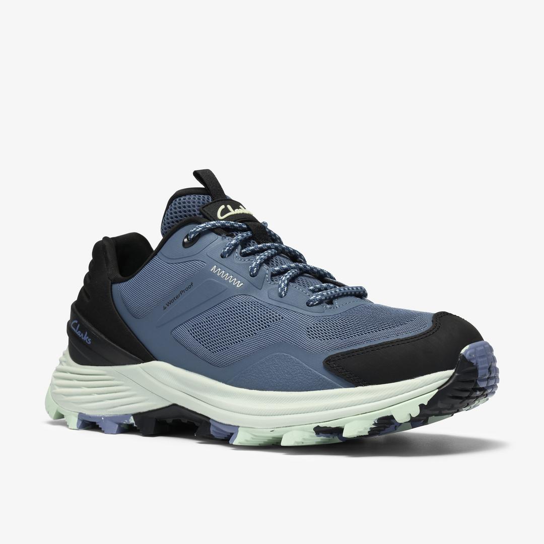 Womens Laila Trail2 Waterproof Blue Combination Sneakers - Image 4