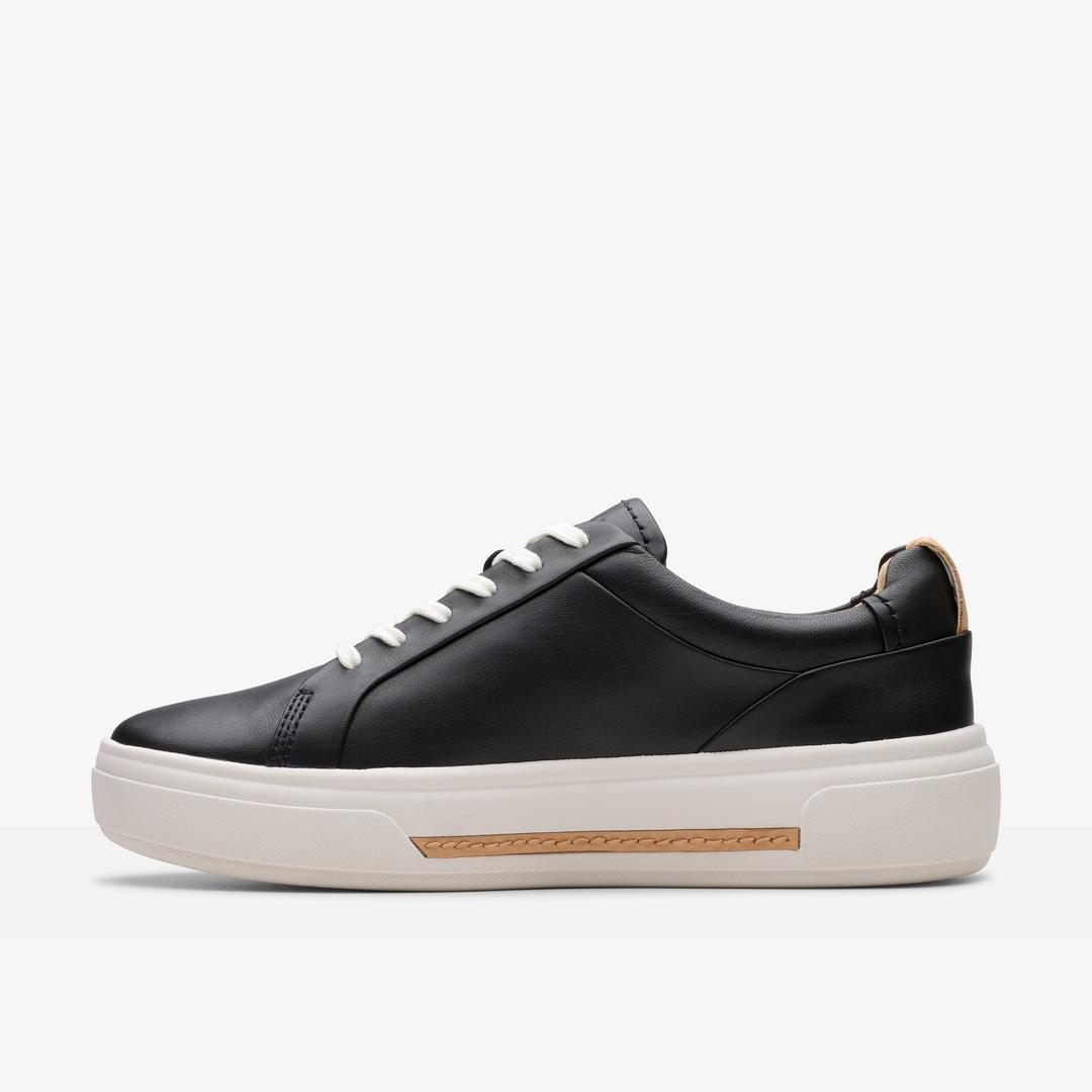 Women's Hollyhock Walk Black Leather Sneakers - Image 3