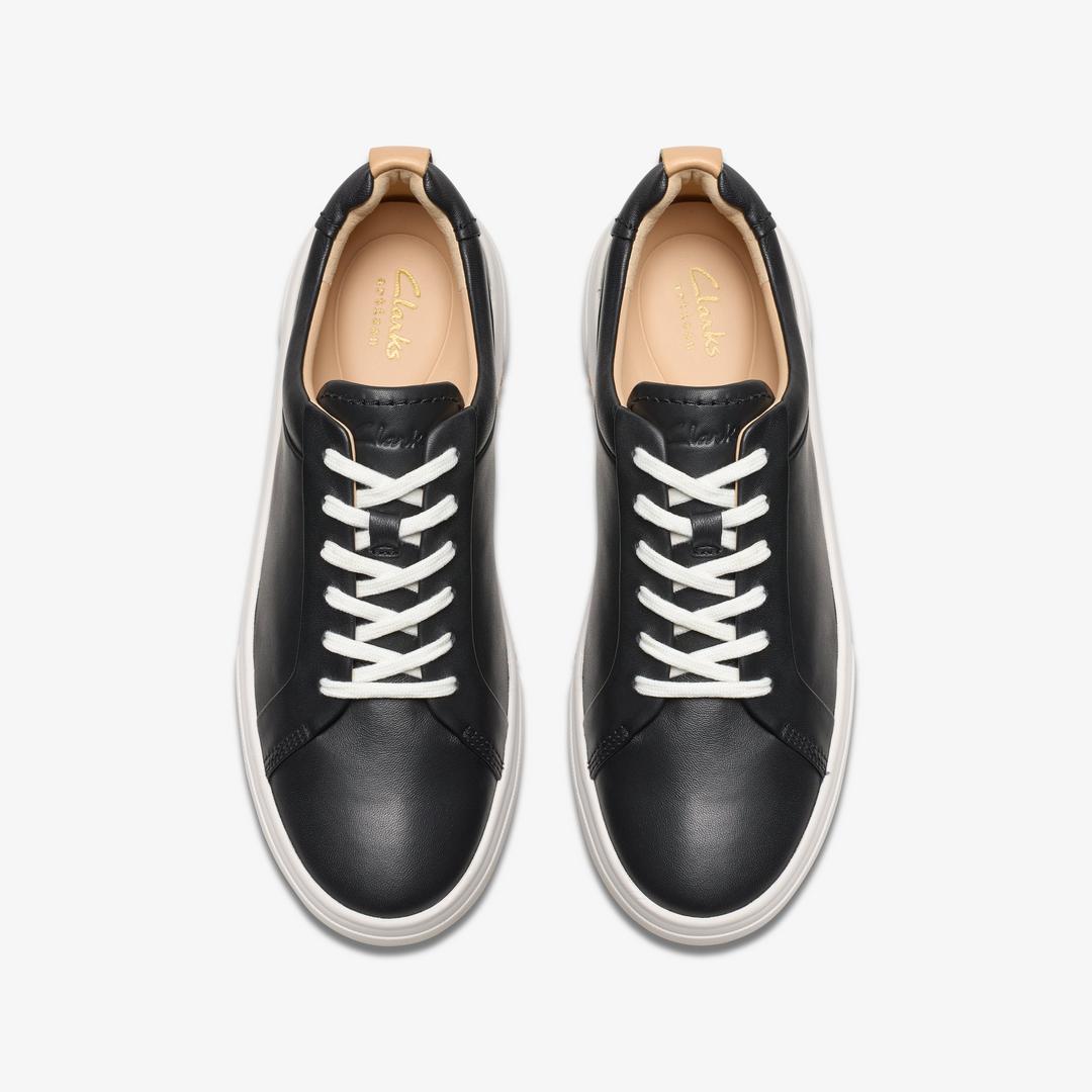 Women's Hollyhock Walk Black Leather Sneakers - Image 7