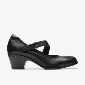Women's Emily 2 Mabel Black Leather Mary Jane Shoes