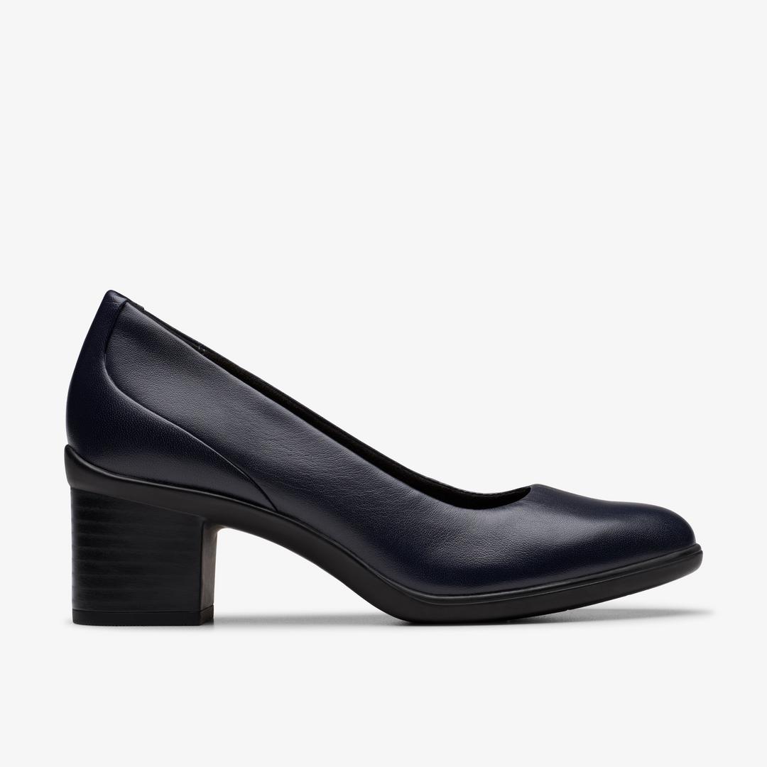 Womens Shaya Poppy Navy Leather Pumps