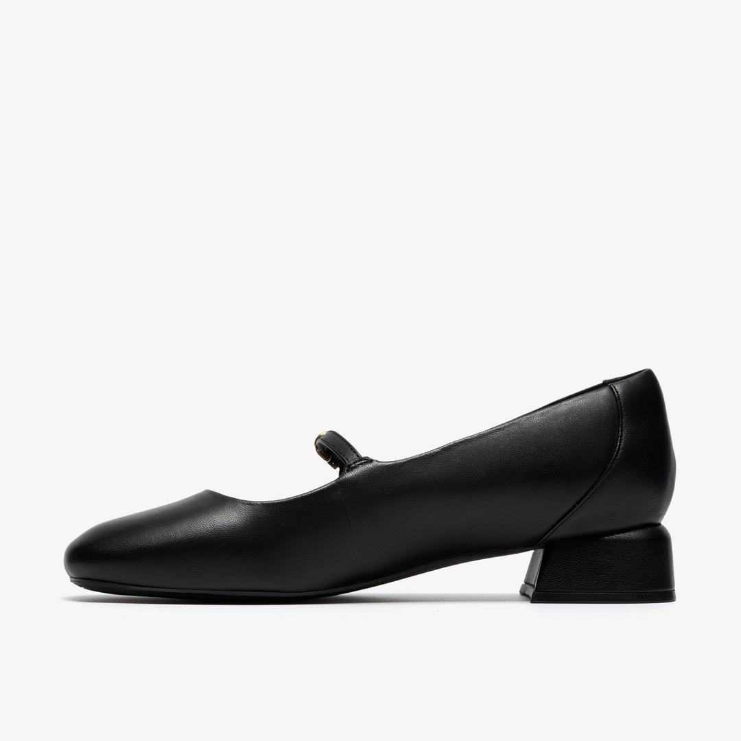 Womens Daiss30 Bar Black Leather Bar Shoes - Image 2