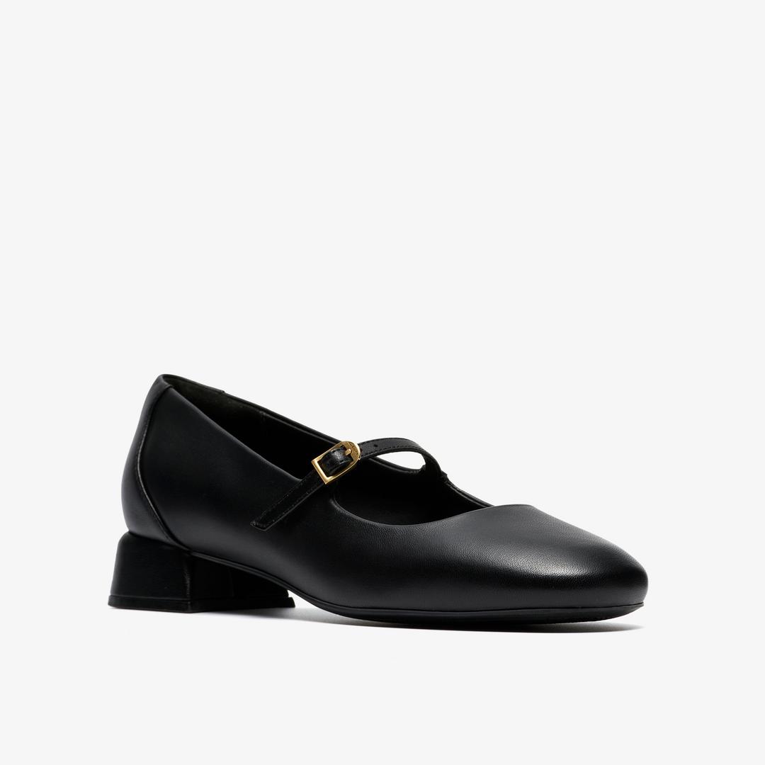 Womens Daiss30 Bar Black Leather Bar Shoes - Image 4