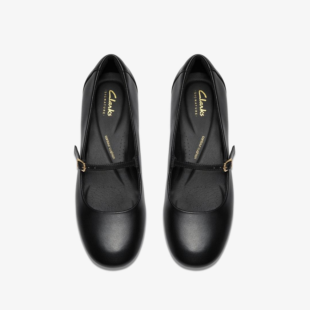 Womens Daiss30 Bar Black Leather Bar Shoes - Image 6
