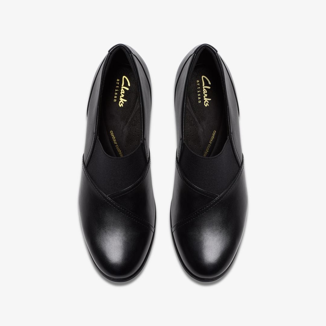 Womens Shaya Tess Black Leather Troer Shoes - Image 6