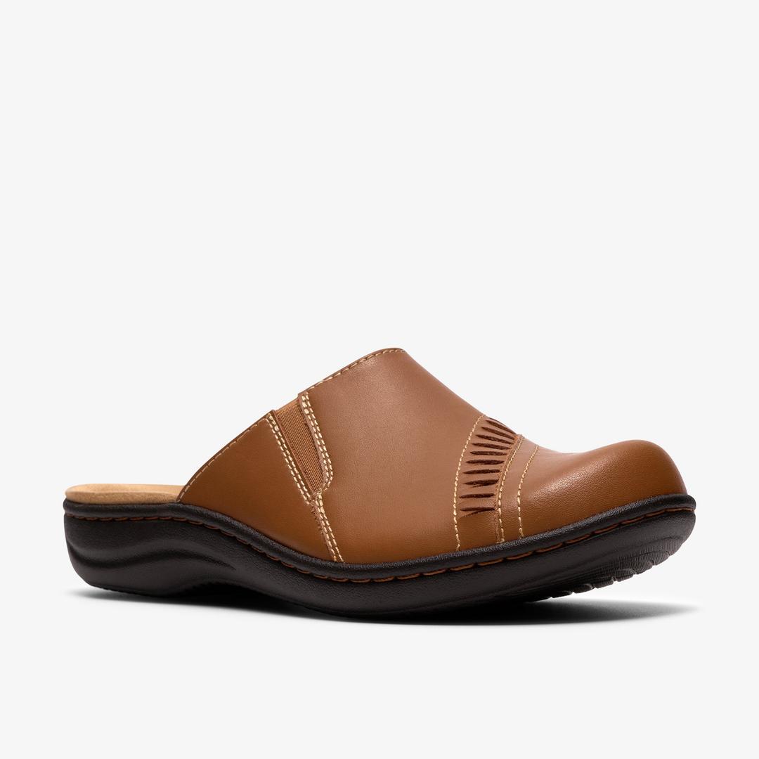 Womens Laurieann Lux Tan Leather Clogs & Mules - Image 4