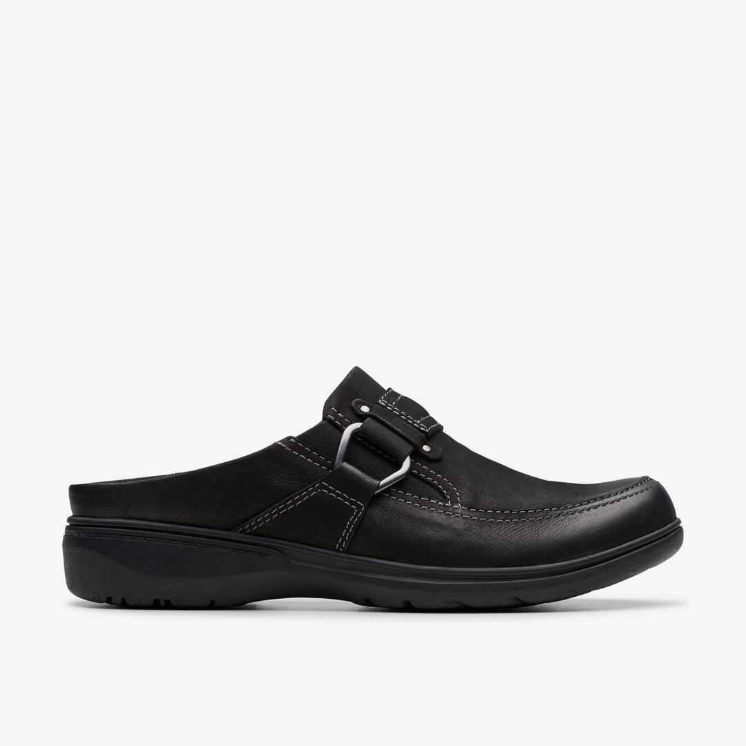 Womens Carleigh Viola Black Nubuck Clogs & Mules