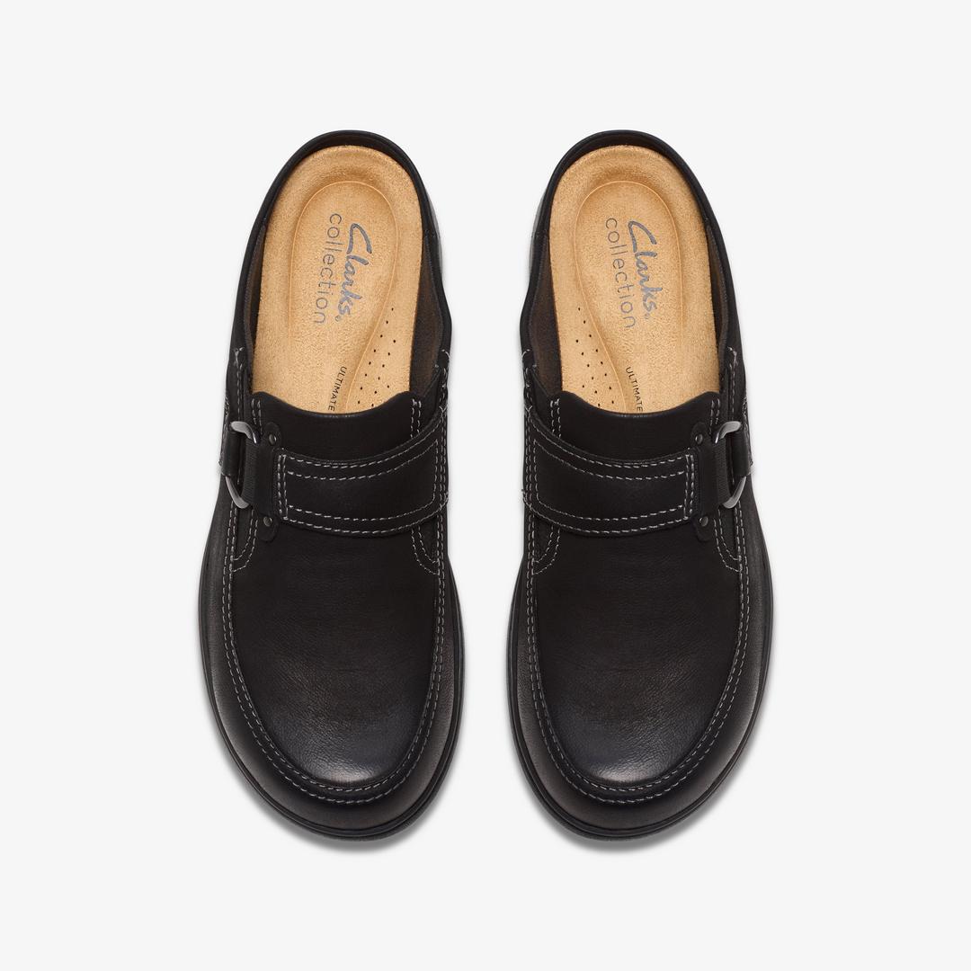Womens Carleigh Viola Black Nubuck Clogs & Mules - Image 6