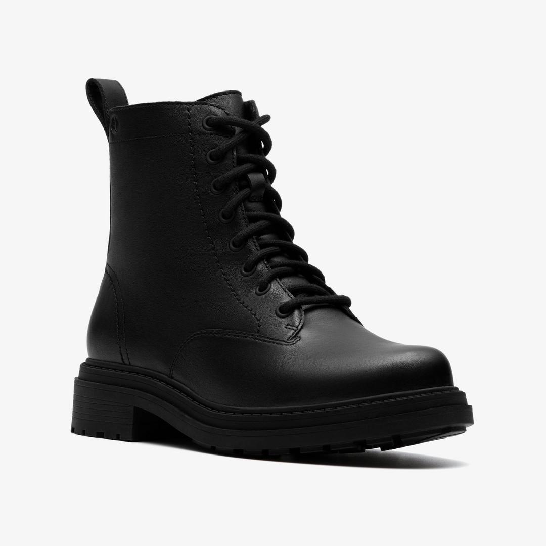 Womens Orinoco3 Style Black Leather Ankle Boots - Image 7