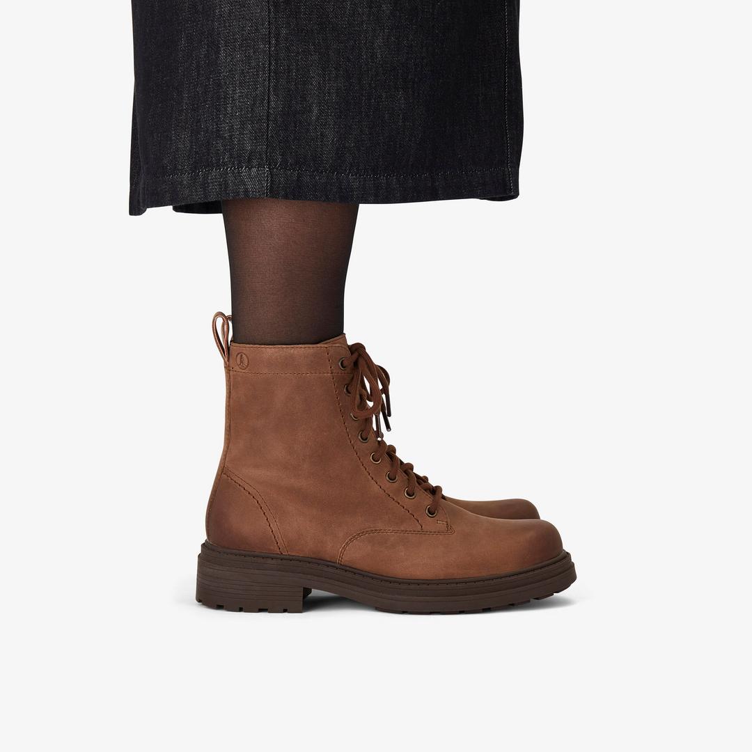 Womens Orinoco3 Style Walnut Leather Ankle Boots - Image 2