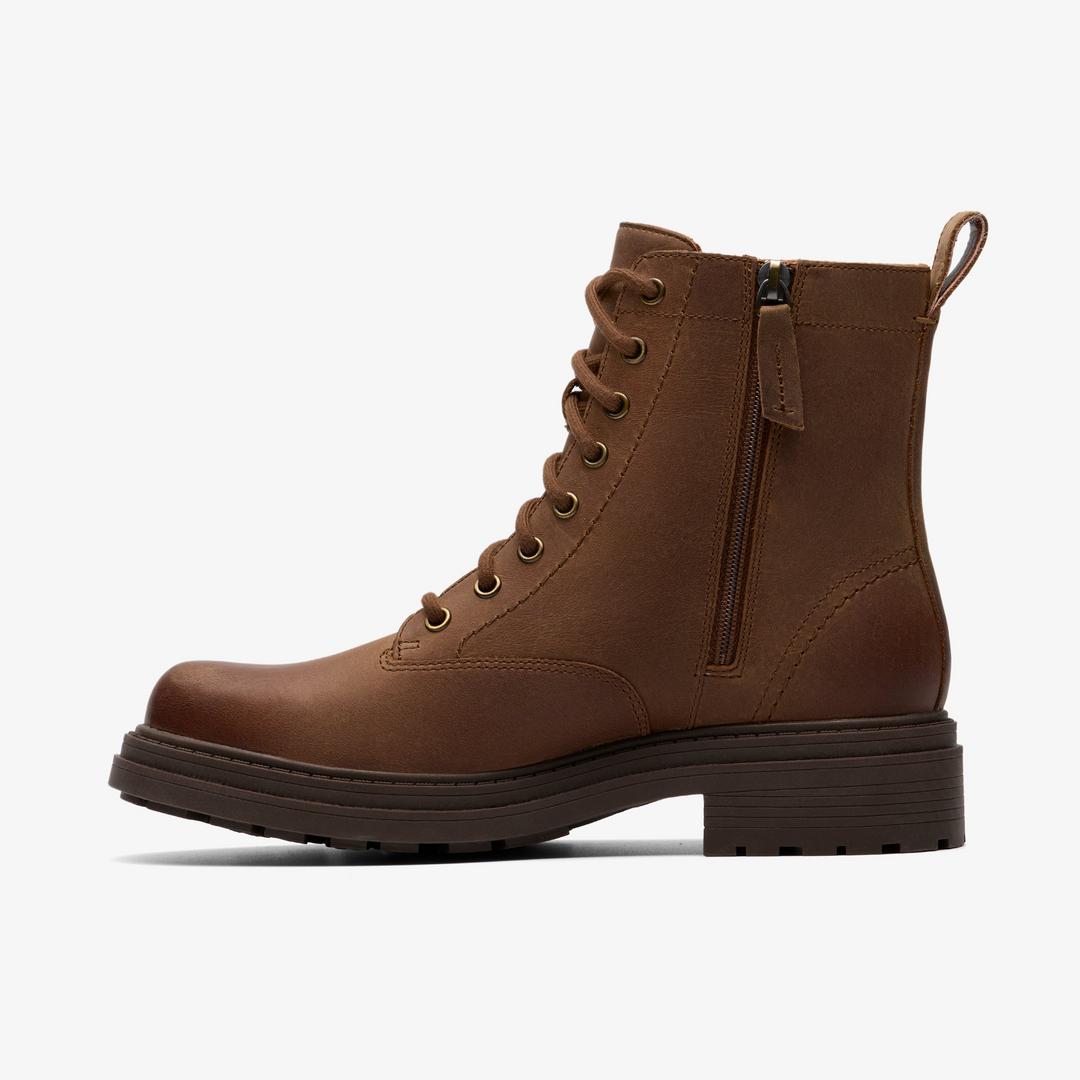 Womens Orinoco3 Style Walnut Leather Ankle Boots - Image 3