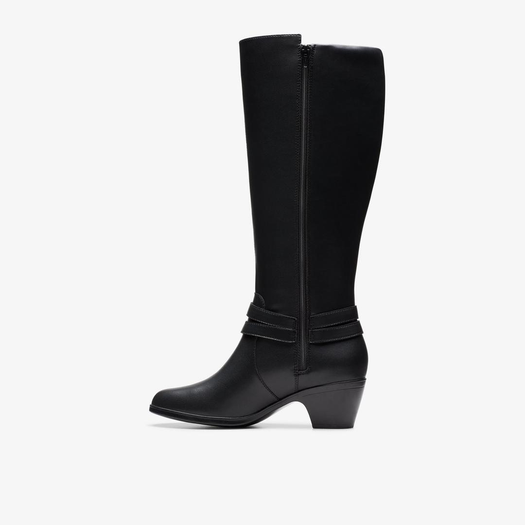 Women's Emily 2 Dream Black Leather Knee High Boots - Image 2