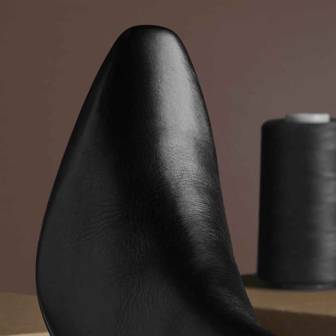 Womens Edina Up Black Leather Ankle Boots - Image 3