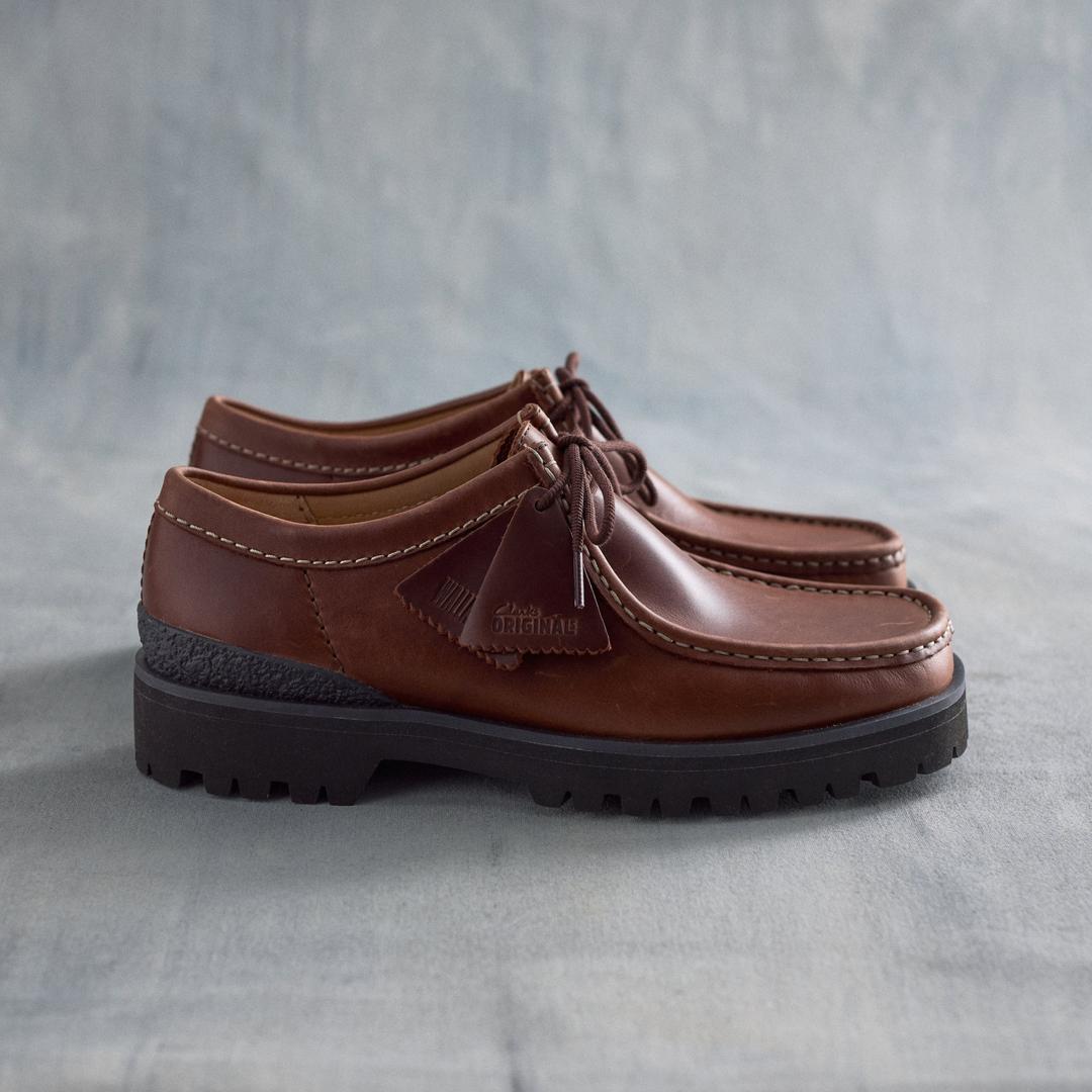 Mens Walla Yukoner Brown Leather Wallabees - Image 3