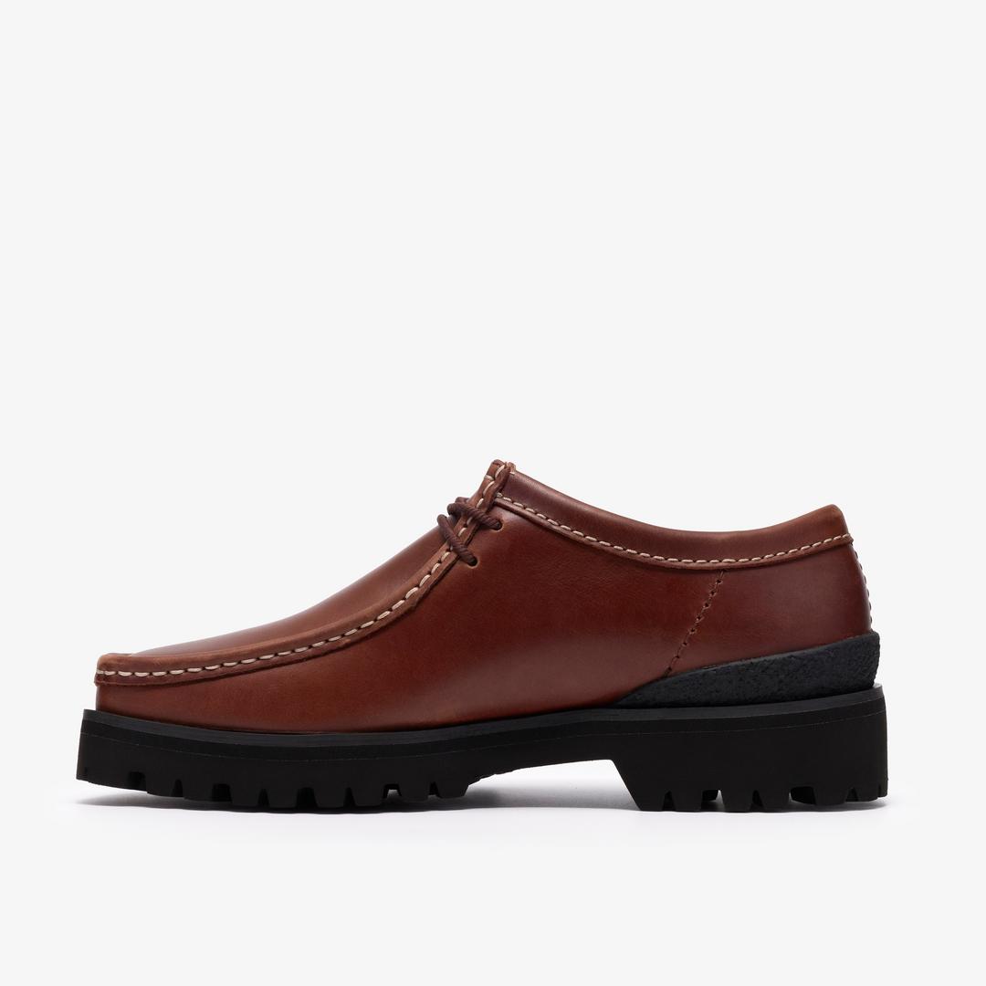 Mens Walla Yukoner Brown Leather Wallabees - Image 4