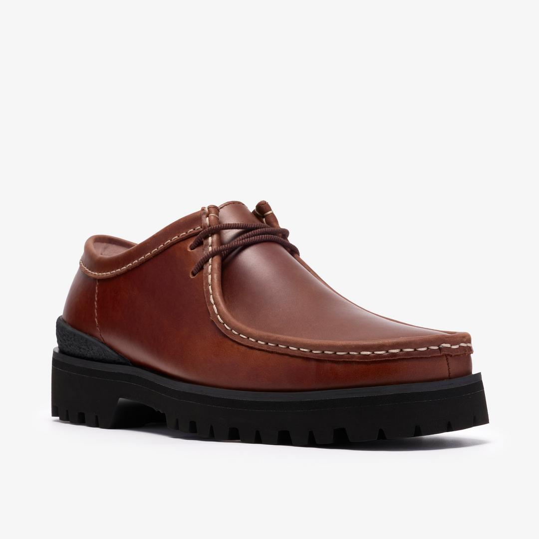 Mens Walla Yukoner Brown Leather Wallabees - Image 6