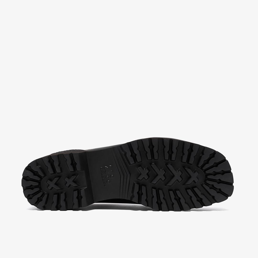 Mens Walla Yukoner Black Leather Wallabees - Image 6