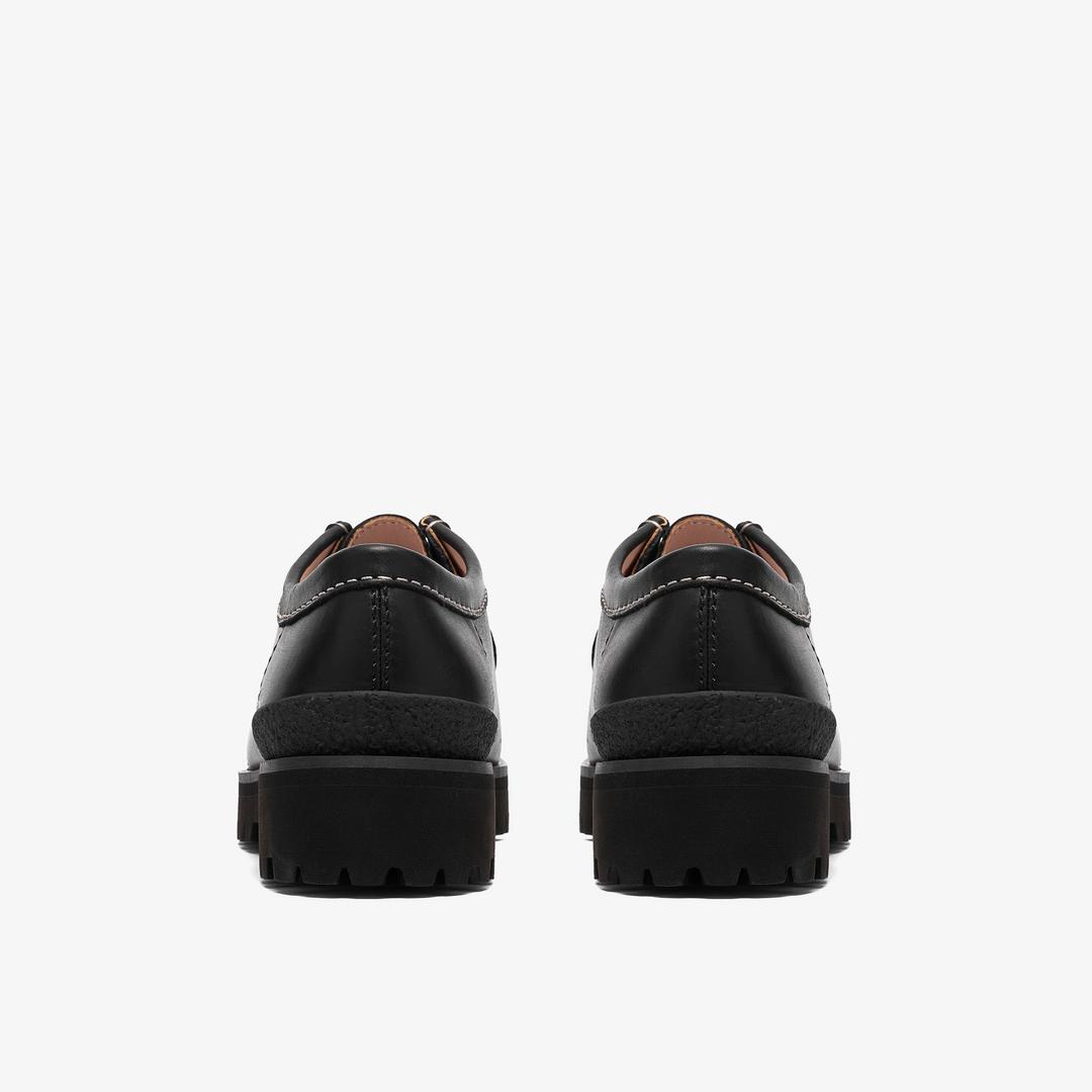 Mens Walla Yukoner Black Leather Wallabees - Image 8