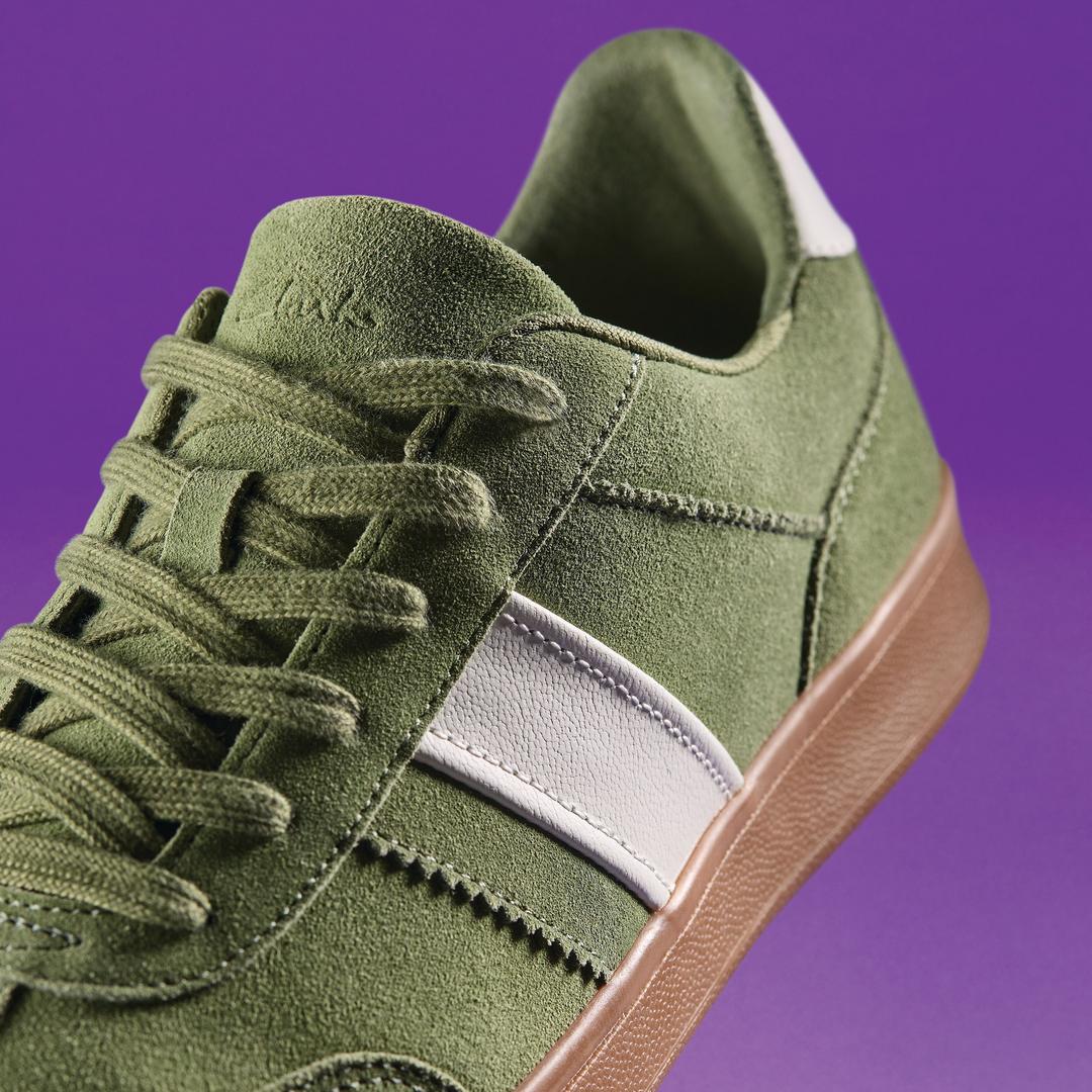 Mens Seco Speed Green Suede Sneakers - Image 3
