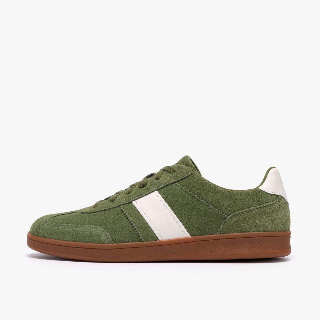 Mens Seco Speed Green Suede Sneakers - Image 6