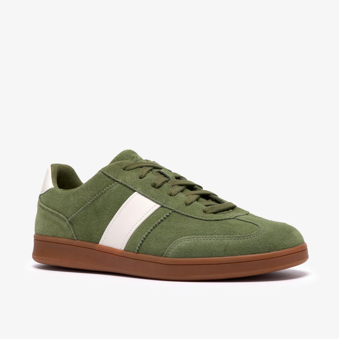 Mens Seco Speed Green Suede Sneakers - Image 8