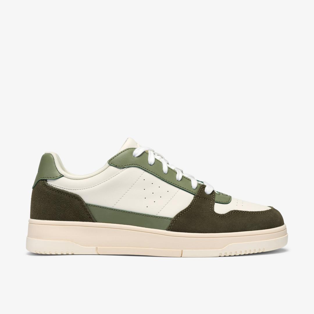 Mens Newick Lace Green Combination Sneakers