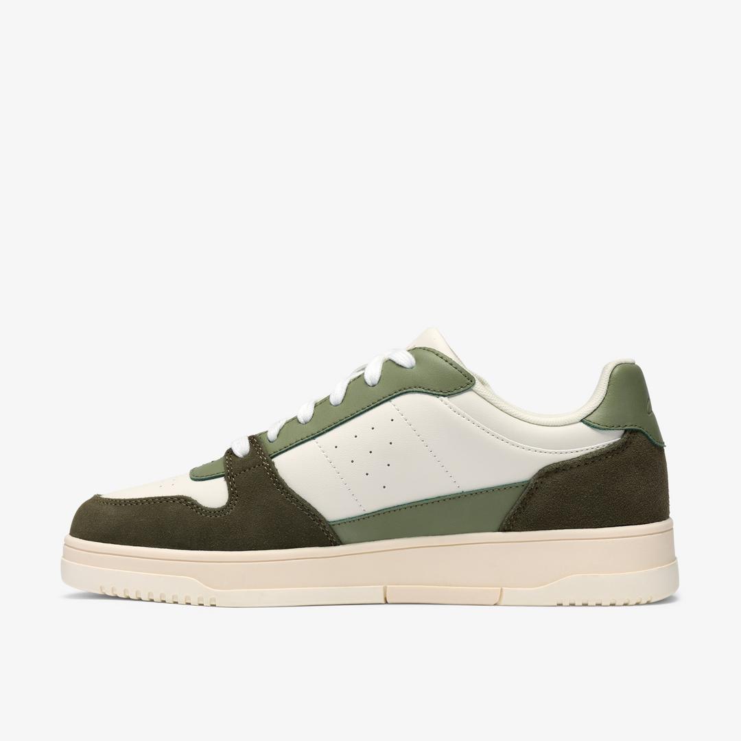 Mens Newick Lace Green Combination Sneakers - Image 2