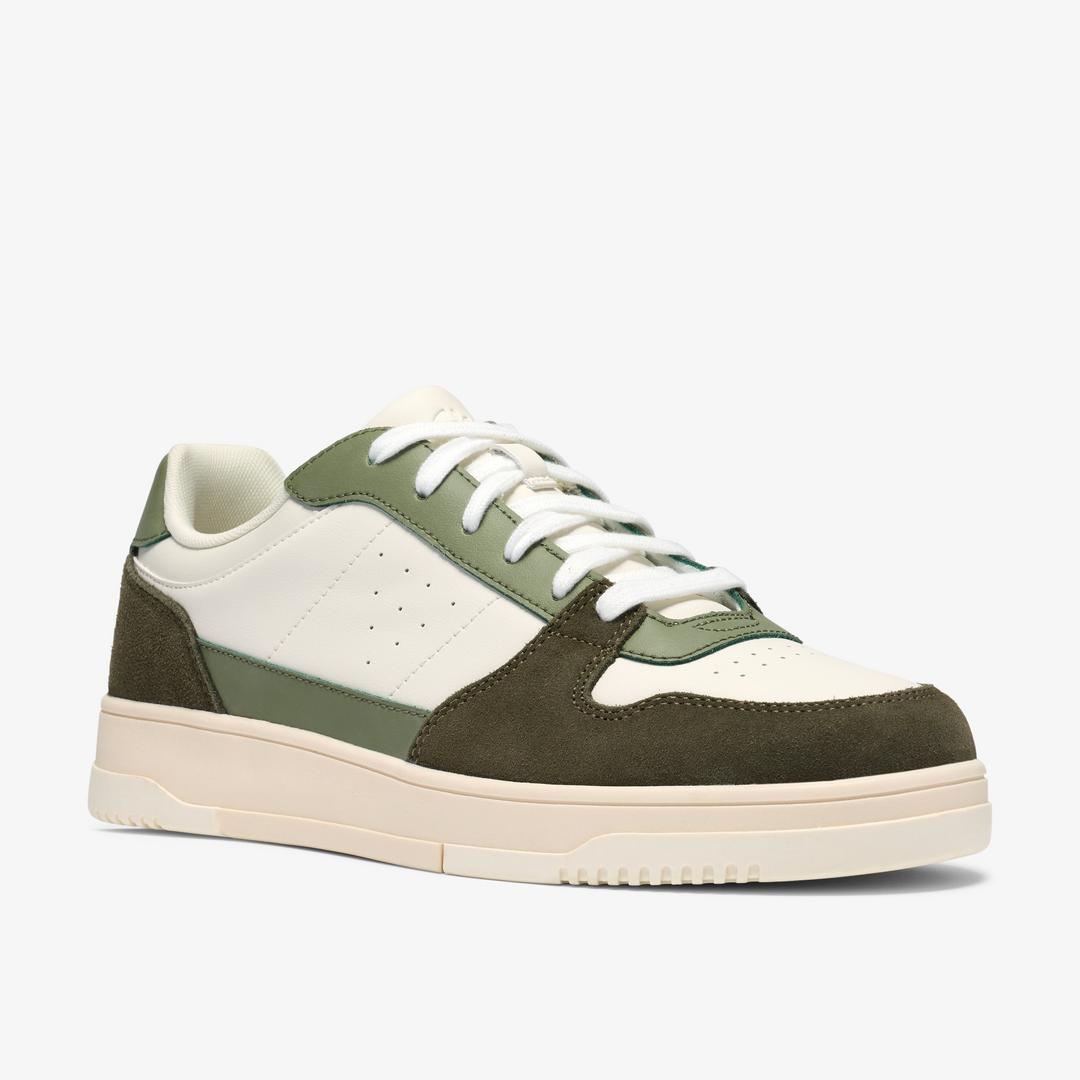 Mens Newick Lace Green Combination Sneakers - Image 4