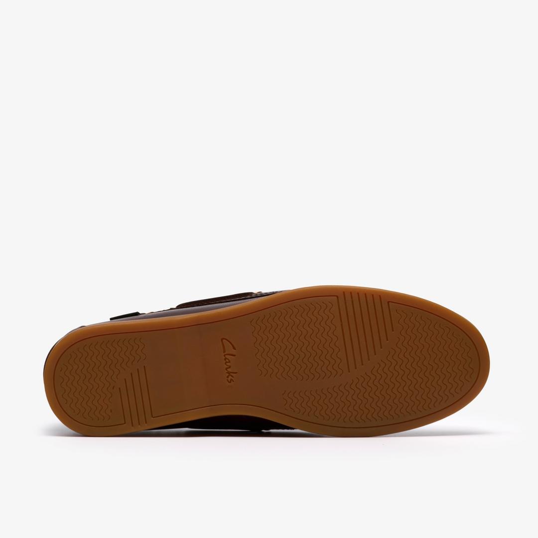 Mens Charmouth Lace Brown Leather Boat Shoes - Image 6