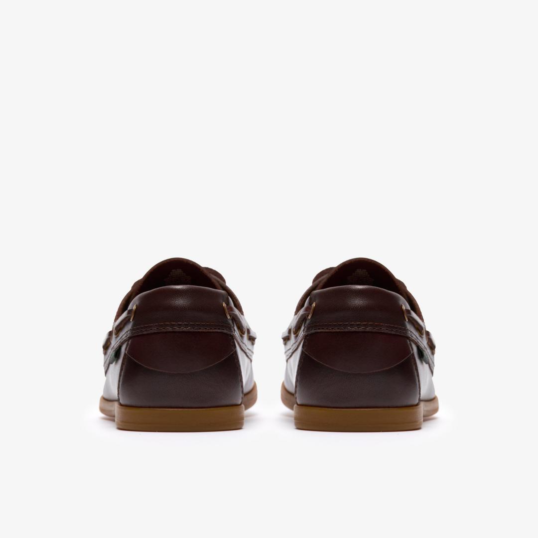 Mens Charmouth Lace Brown Leather Boat Shoes - Image 8
