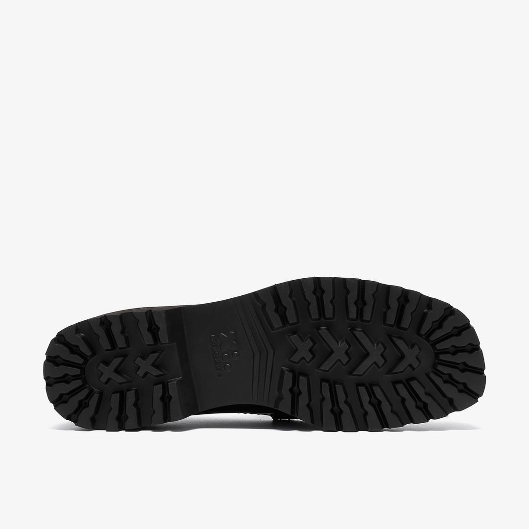Mens Yukoner Penny Black Leather Loafers - Image 5