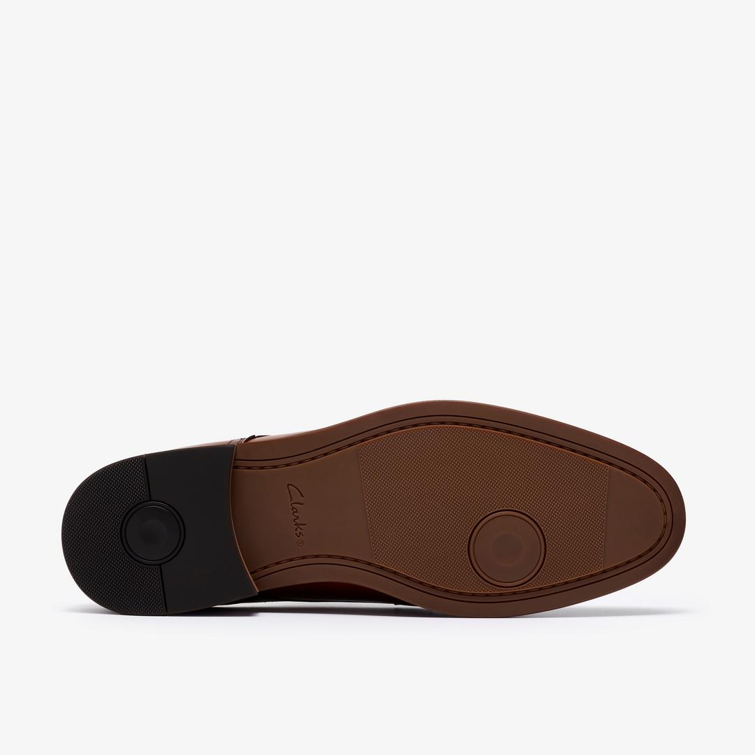 Mens Bowburn Tip Tan Leather Oxfords| Clarks - Image 3
