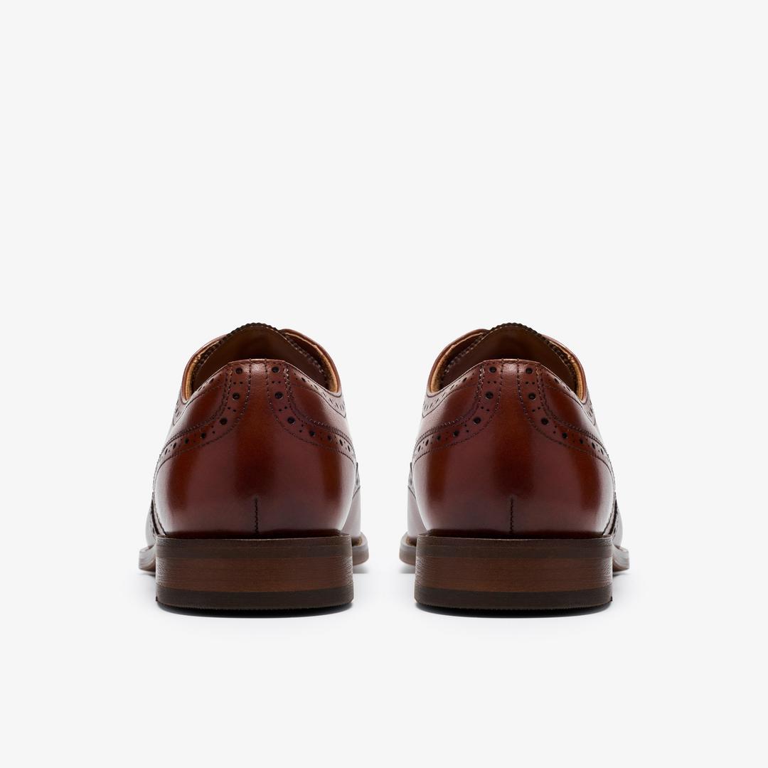 Mens Bowburn Tip Tan Leather Oxfords| Clarks - Image 5