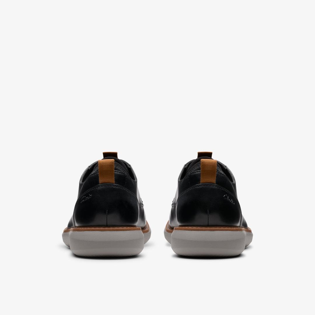 Men's Brantin Plain Black Leather Oxfords - Image 5