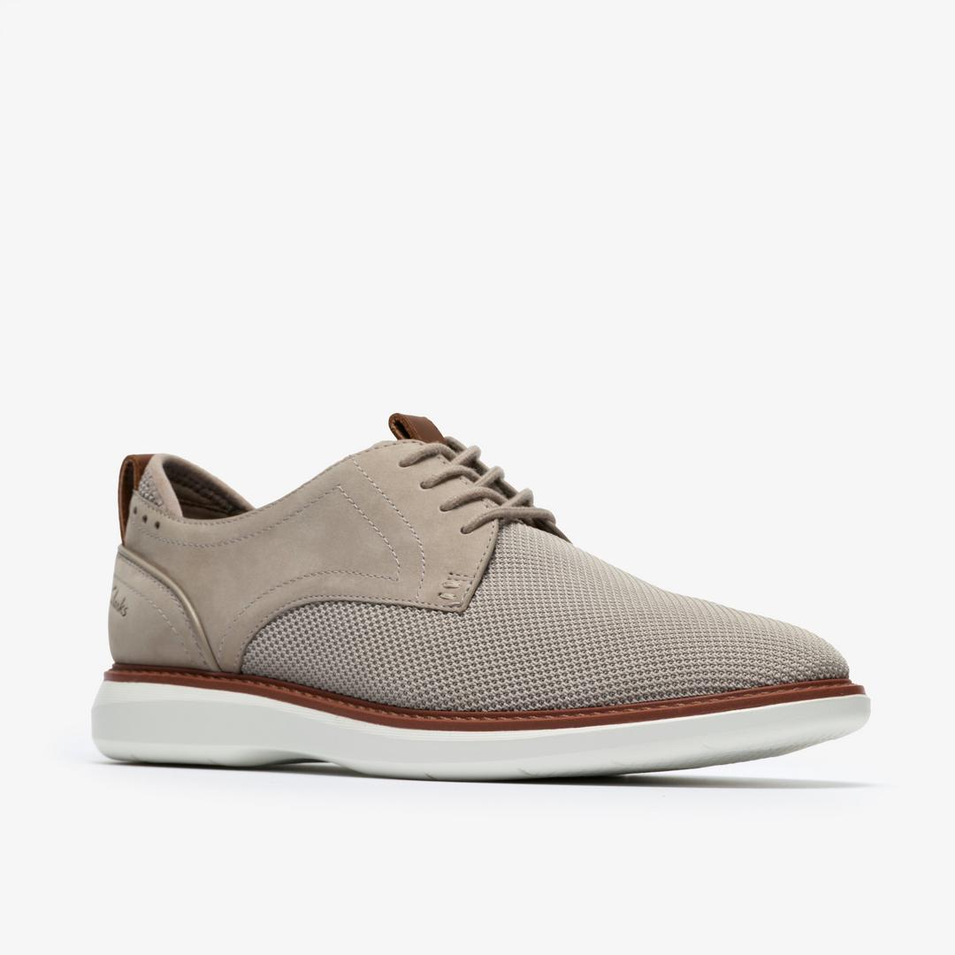 Mens Brantin Plain Grey Knit Oxford Shoe - Image 5