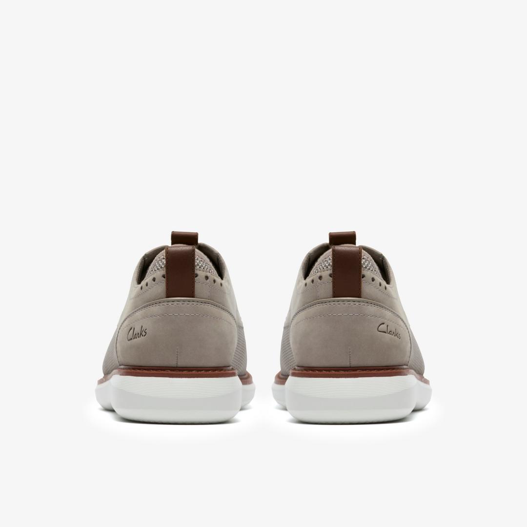 Mens Brantin Plain Grey Knit Oxford Shoe - Image 6
