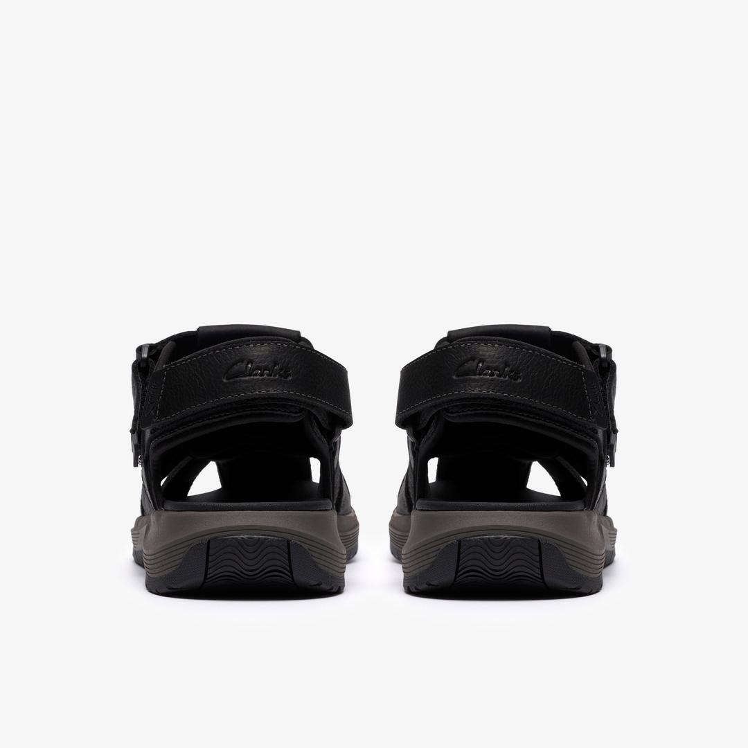 Mens Guideview Cove Black Leather Sandal - Image 5