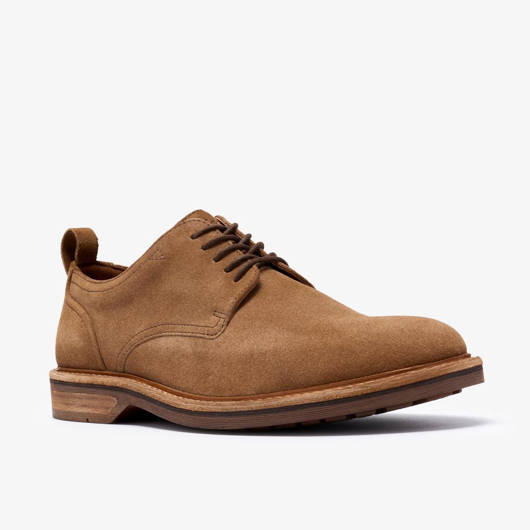 Mens Aldwin Lace Tan Suede Oxfords - Image 6