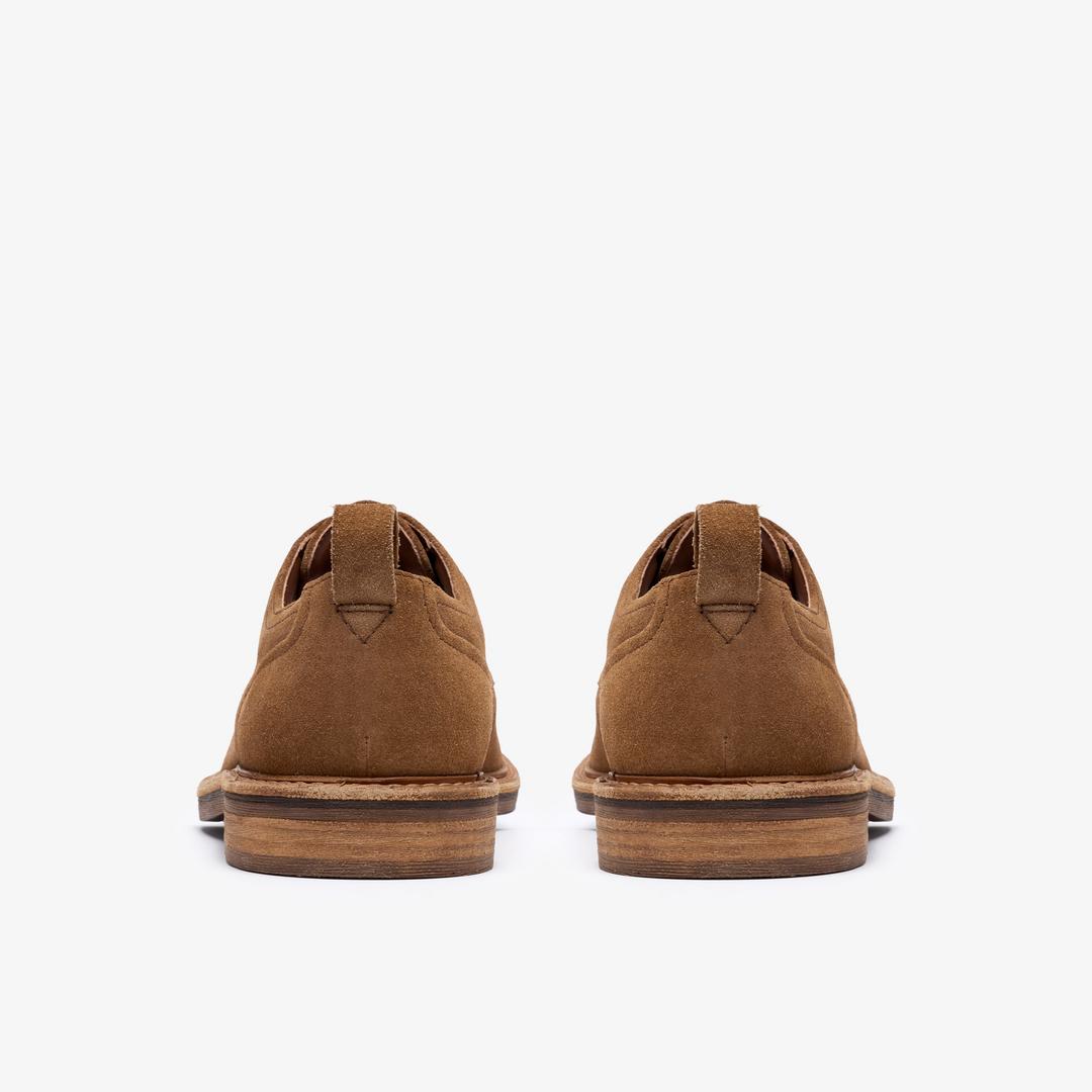 Mens Aldwin Lace Tan Suede Oxfords - Image 7