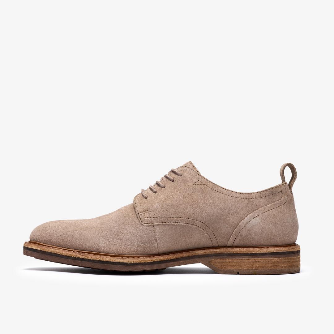 Mens Aldwin Lace Grey Suede Oxfords - Image 3